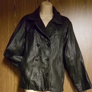Black Medium Leather Jacket Brandon Thomas